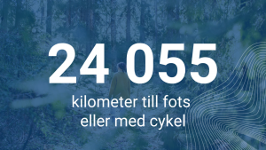 24 055 kilometer till fots eller med cykel