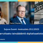 Sujuva Suomi -tilaisuus 20.2.2023: Jarruttaako lainsäädäntö digitalisaatiota?
