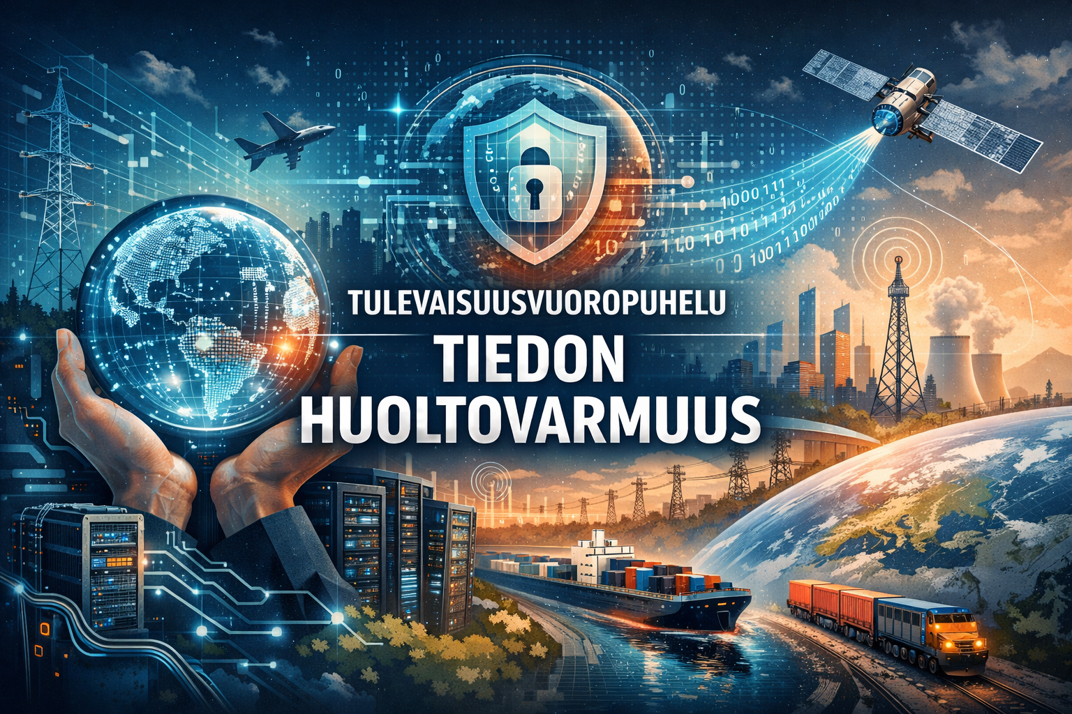 Tiedon huoltovarmuus. Kuva tehty ChatGPT:llä