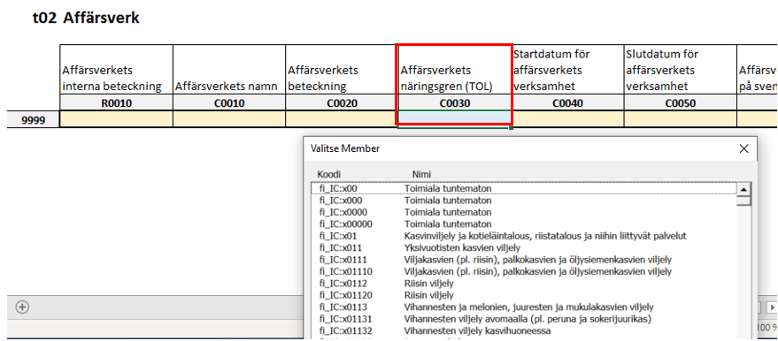 Bild 9 Välja en affärsverkets näringsgren