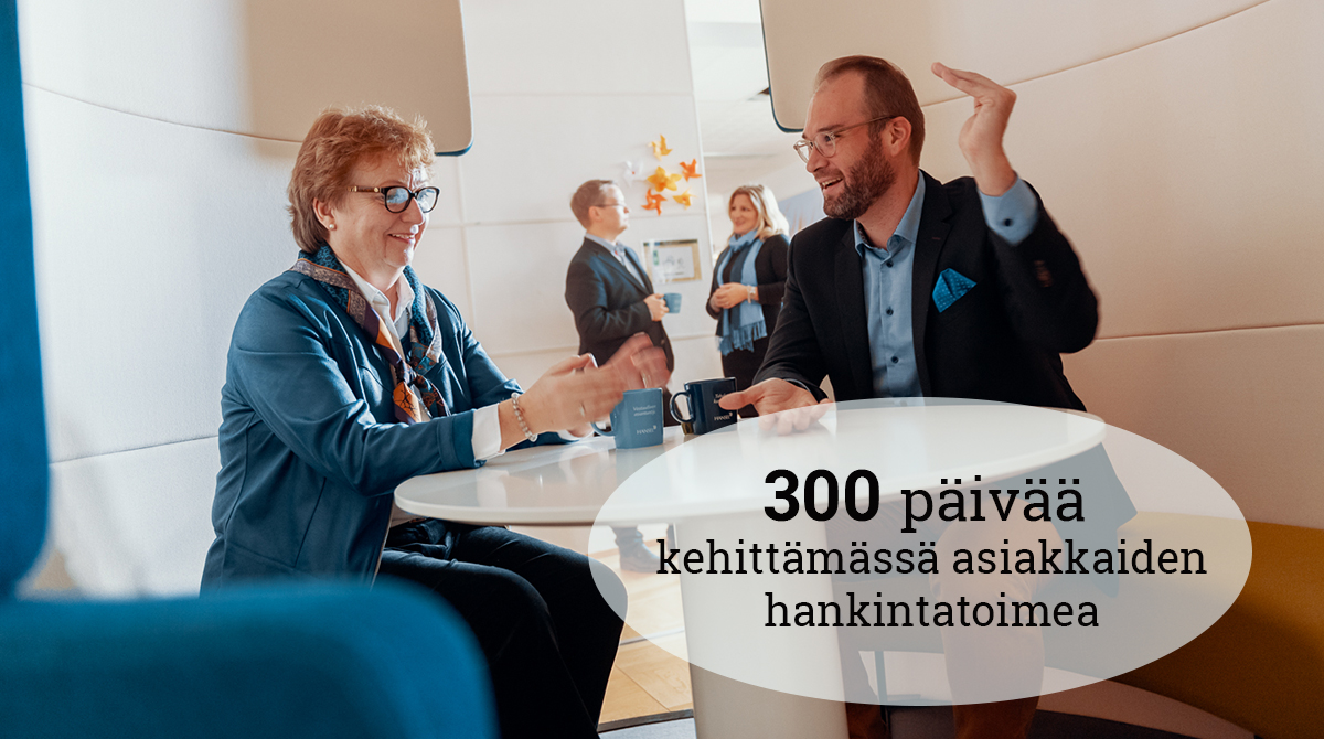 Kuvituskuva ihmisistä pöydän ääressä