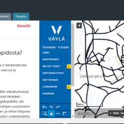 Esimerkki tiestötiedon hyödyntämisestä. Kuvakaappaus tarinakartasta.