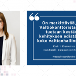 Katri Kanerva kehittää valtionhallinnon vastuullisuustyötä innolla